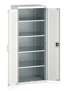 Bott Tool Storage Cupboards for workshops with Shelves and or Perfo Doors Bott Perfo Door Cupboard 800Wx650Dx2000mmH - 4 Shelves